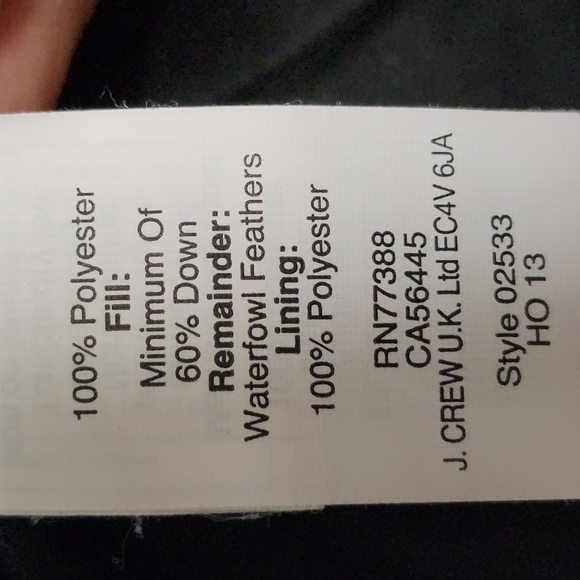 J. Crew Women's Full Zip Quilted Down Puffer Vest Size Small Gray Herringbone - Picture 7 of 8